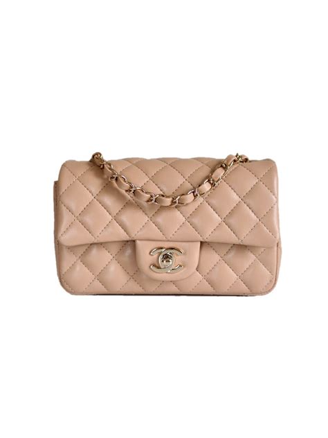 chanel mini gold beige